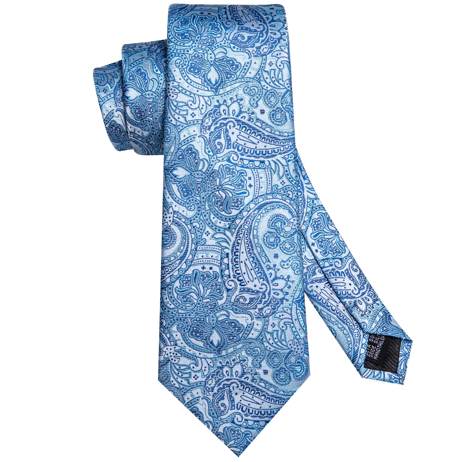 GentCrest Blue Paisley Tie Hanky Cufflinks Set - Image 4