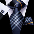 GentCrest Blue Striped Tie Hanky Cufflinks Set - Image 1