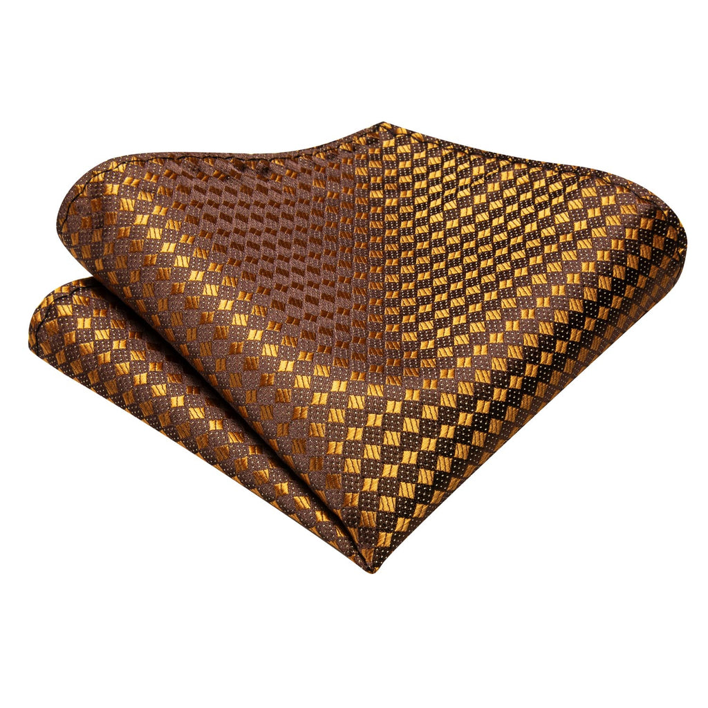 GentCrest Gold Plaid Tie Hanky Cufflinks Set - Image 5