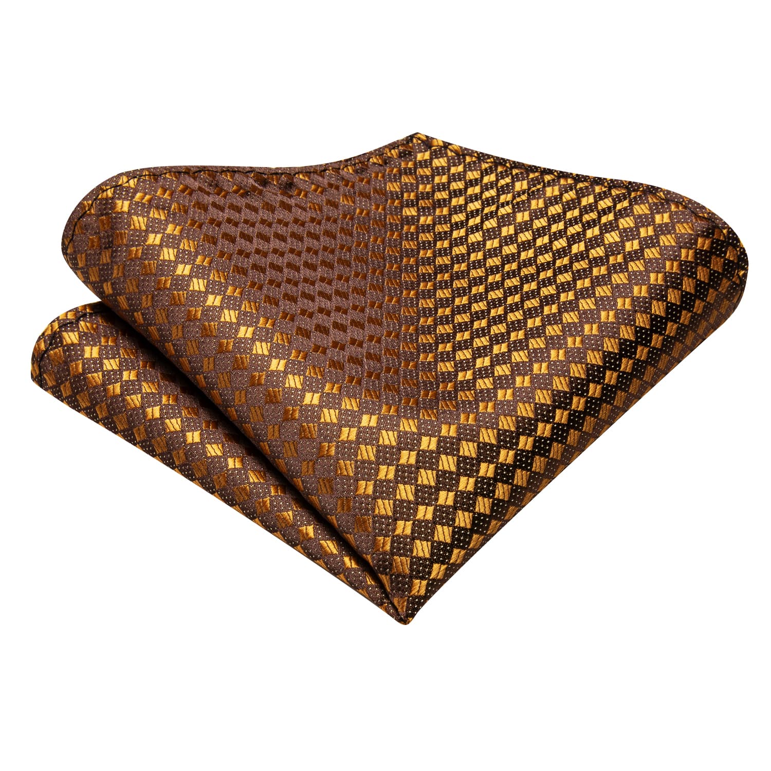 GentCrest Gold Plaid Tie Hanky Cufflinks Set - Image 5