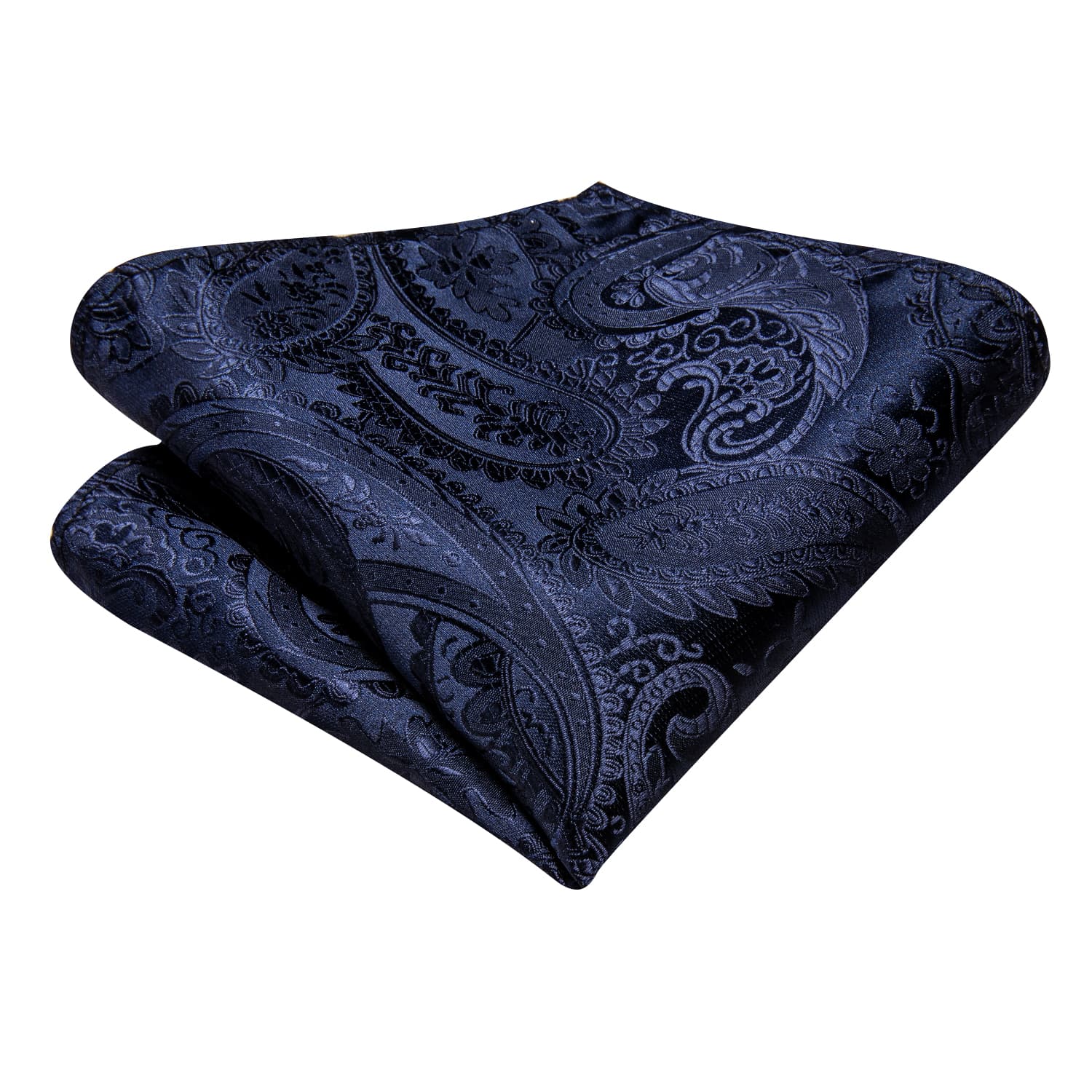 GentCrest Blue Paisley Tie Hanky Cufflinks Set - Image 5
