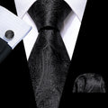 GentCrest Black Paisley Tie Sets - Image 1