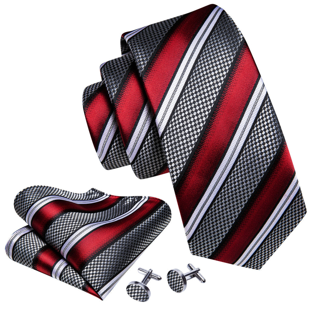 GentCrest Black Striped Tie Sets - Image 2