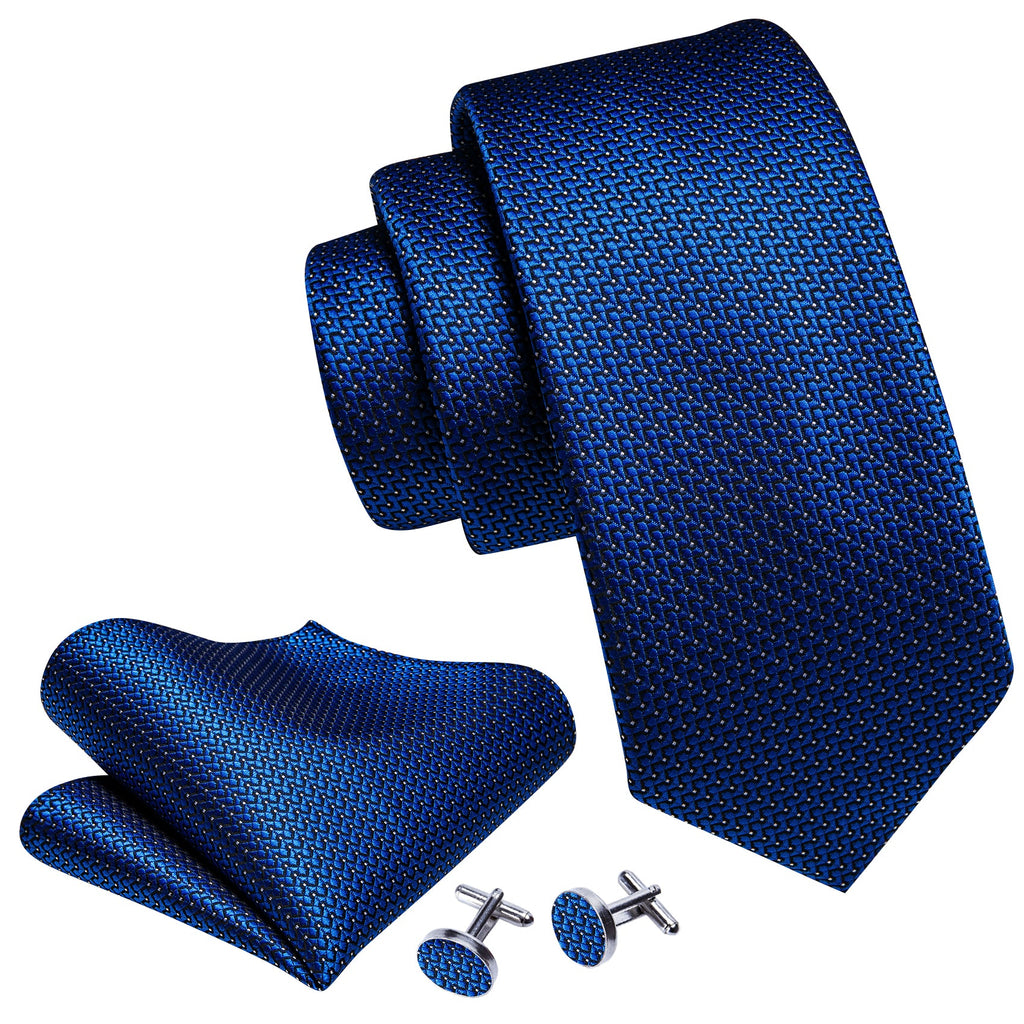 GentCrest Blue Polka Dot Tie Hanky Cufflinks Set - Image 2