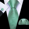 Mint Green Silk Tie Set - GentCrest