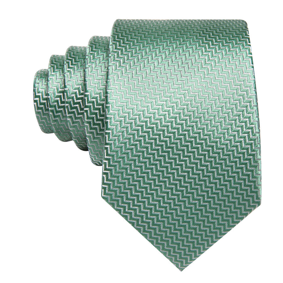 Mint Green Silk Tie Set - GentCrest - View 3