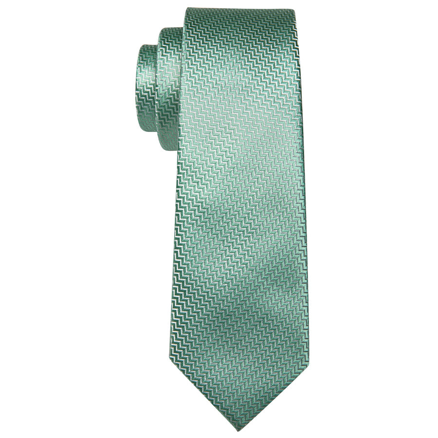 Mint Green Silk Tie Set - GentCrest - View 4