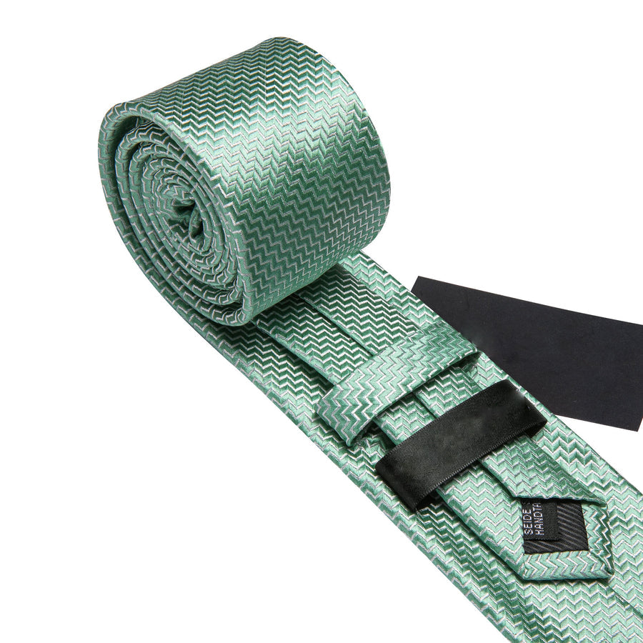 Mint Green Silk Tie Set - GentCrest - View 5