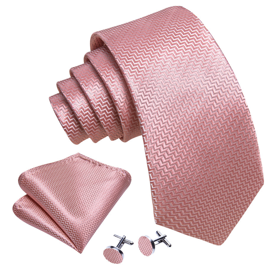 Pink Ornament XL Silk Tie Set - GentCrest - View 2