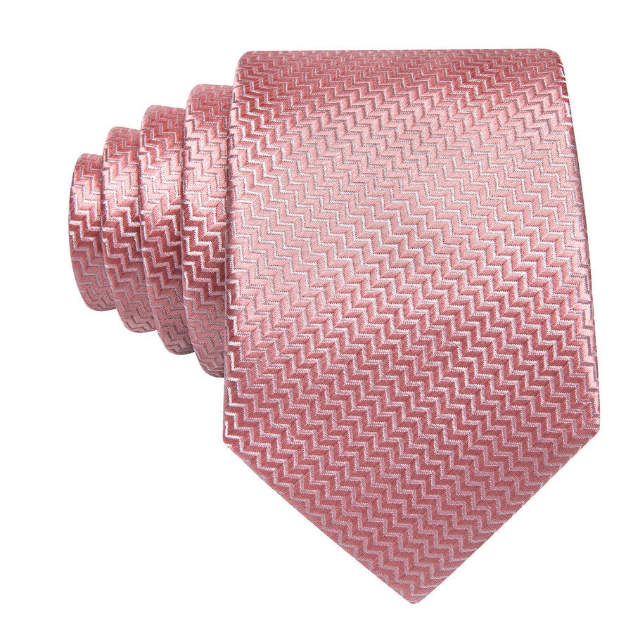 Pink Ornament XL Silk Tie Set - GentCrest - View 3