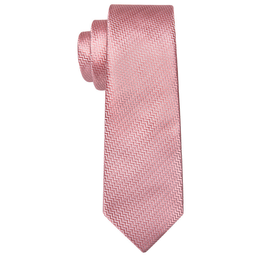 Pink Ornament XL Silk Tie Set - GentCrest - View 4