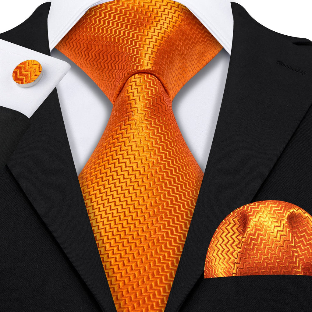 GentCrest Red Textured Tie Hanky Cufflinks Set - Image 3