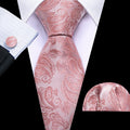 Coral Paisley XL Silk Tie Set - GentCrest