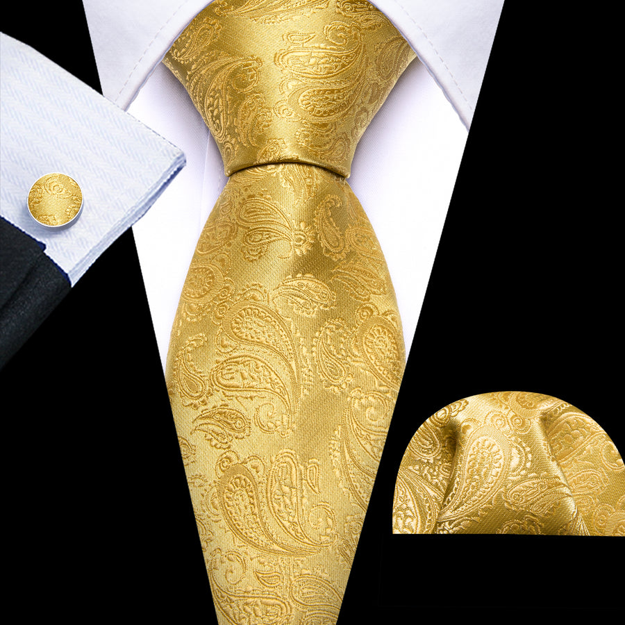 GentCrest Gold Paisley Tie Sets - Image 1