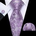 Pale Purple Paisley XL Silk Tie Set - GentCrest