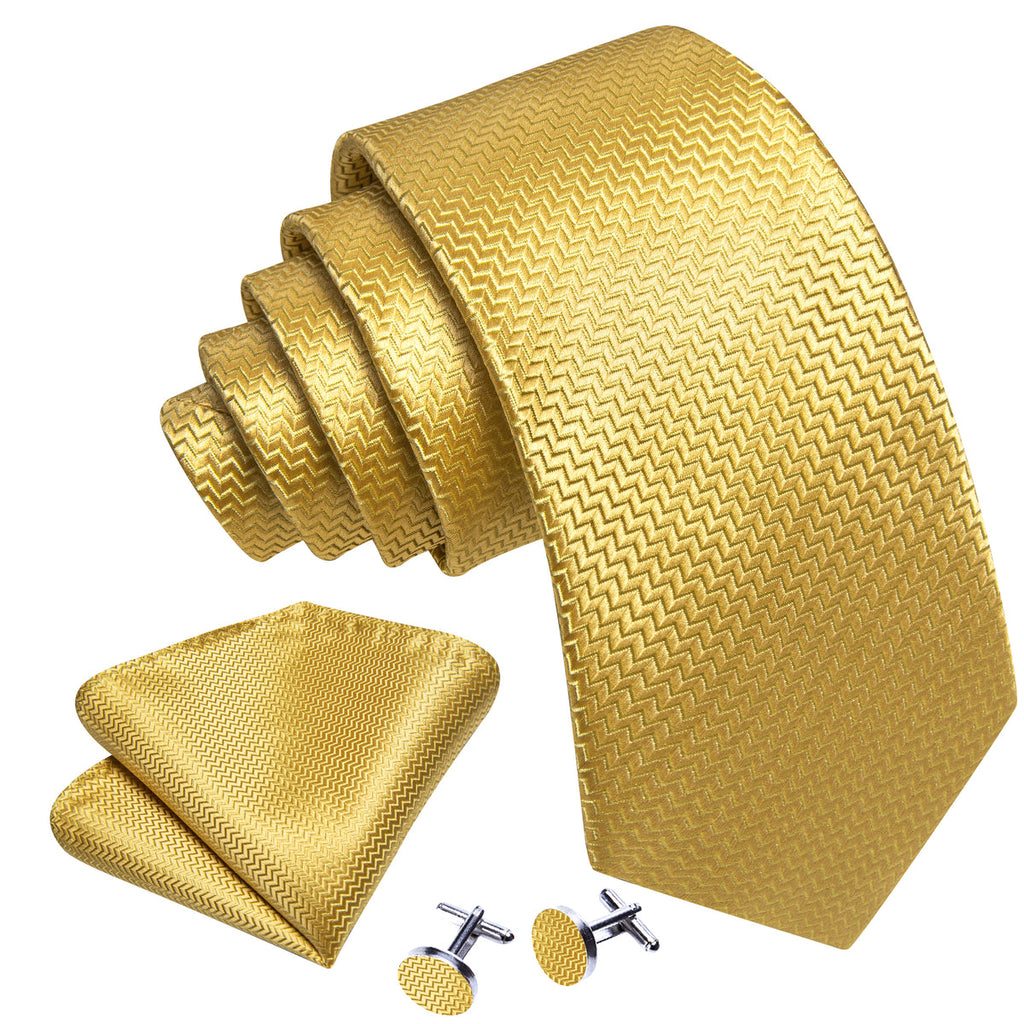 Golden Blocks Silk Tie Set - GentCrest - View 2