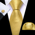 Golden Blocks Silk Tie Set - GentCrest