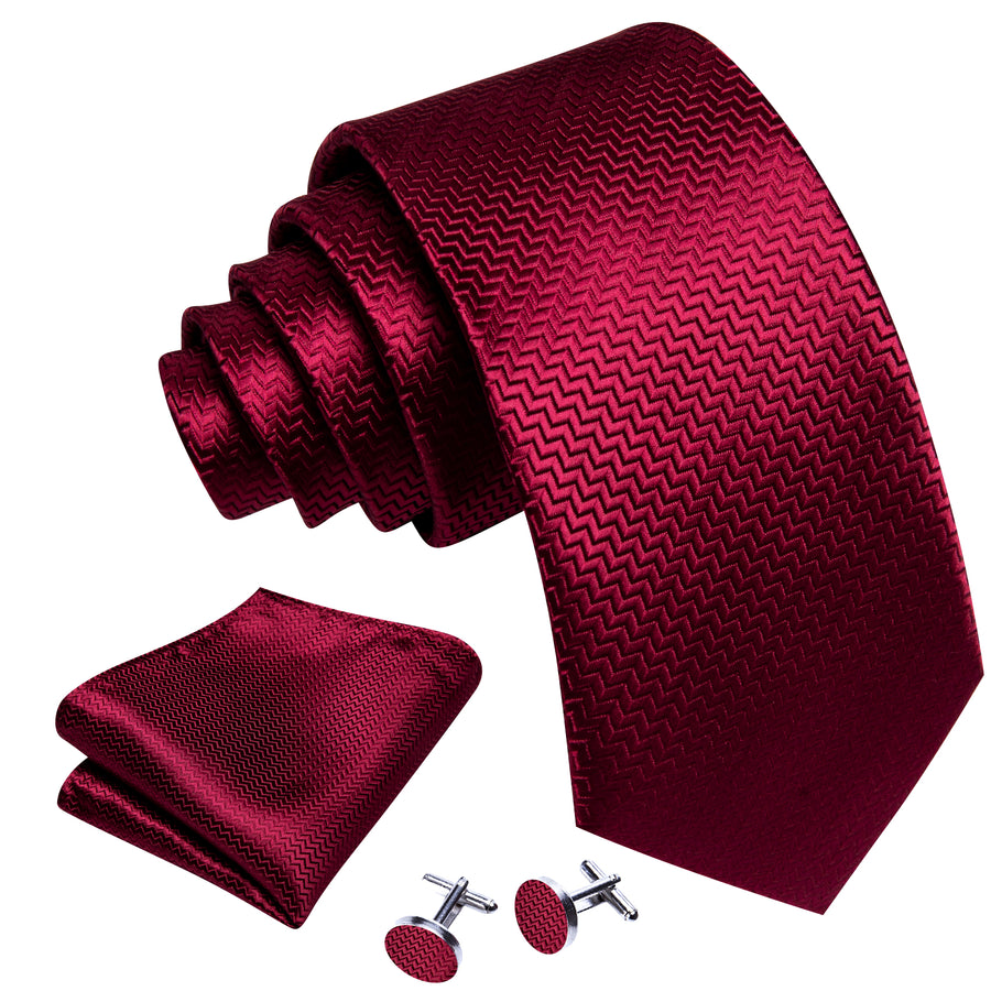 Red Ornament XL Silk Tie Set - GentCrest - View 2