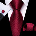 Red Ornament XL Silk Tie Set - GentCrest