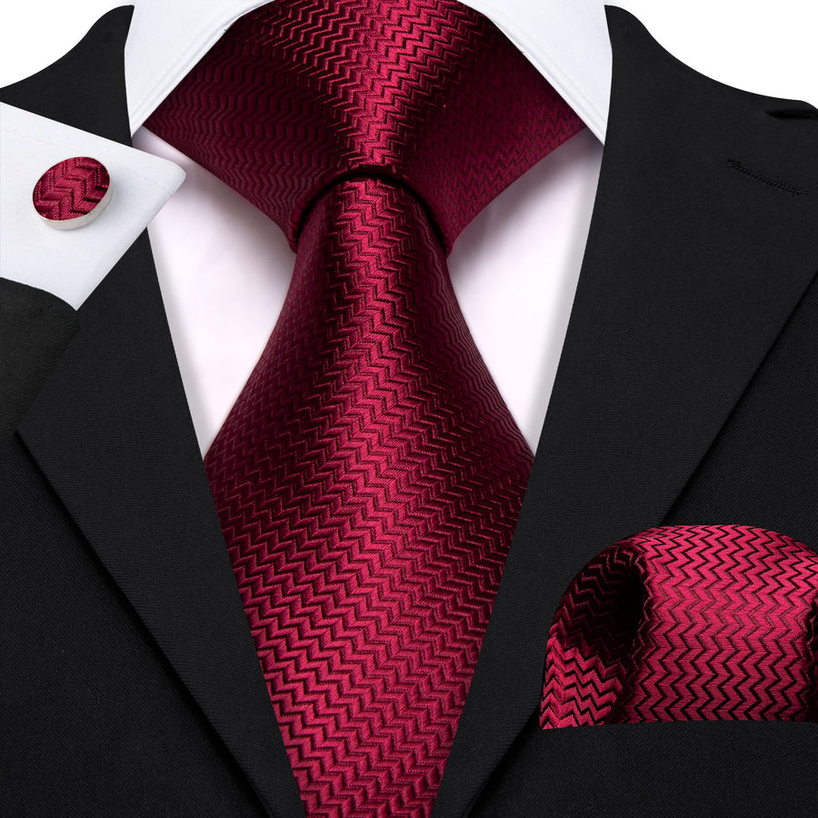 Red Ornament XL Silk Tie Set - GentCrest - View 6
