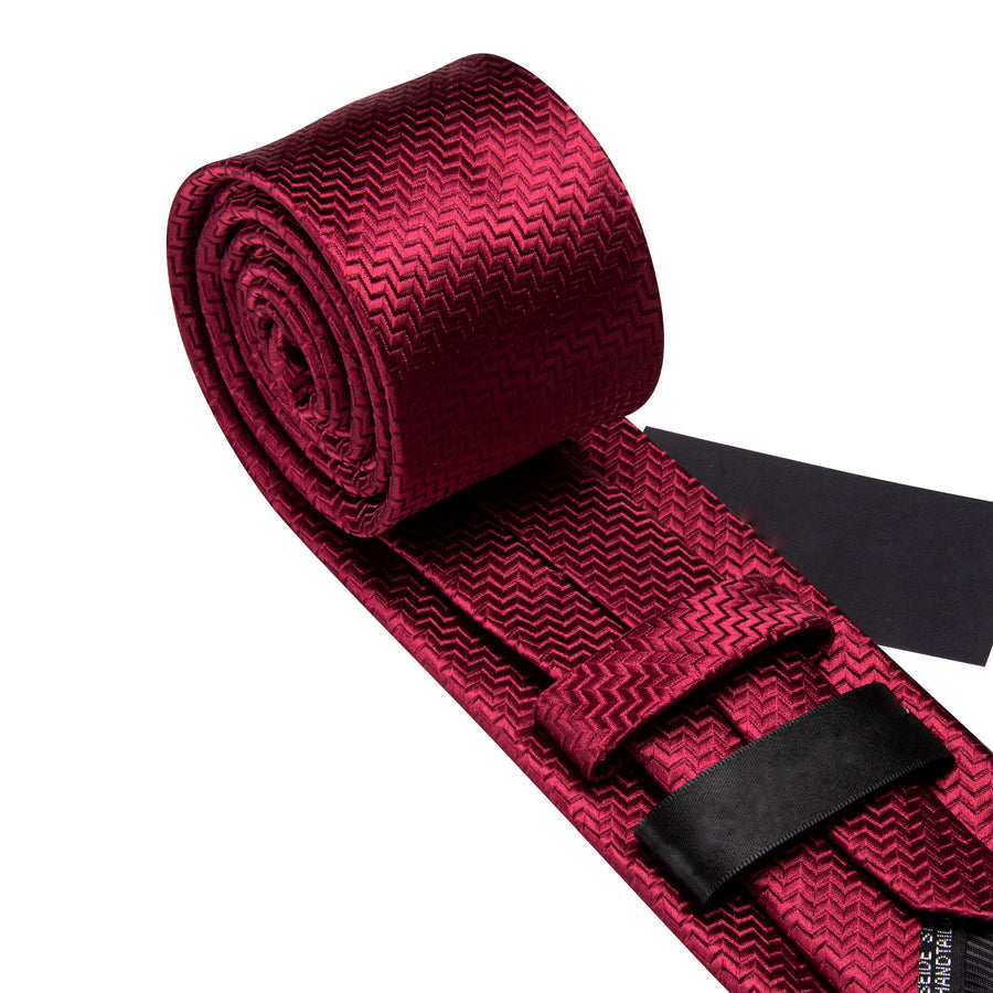 Red Ornament XL Silk Tie Set - GentCrest - View 5