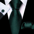 Dark Green Silk XL Silk Tie Set - GentCrest