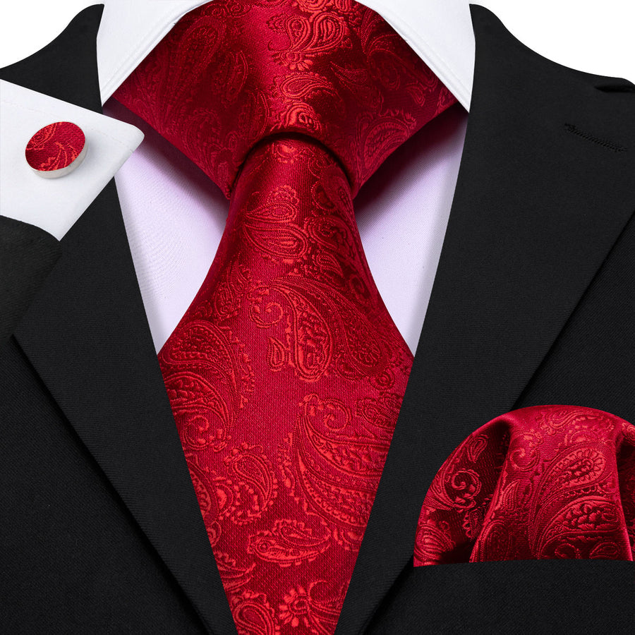 GentCrest Red Paisley Tie Sets - Image 6