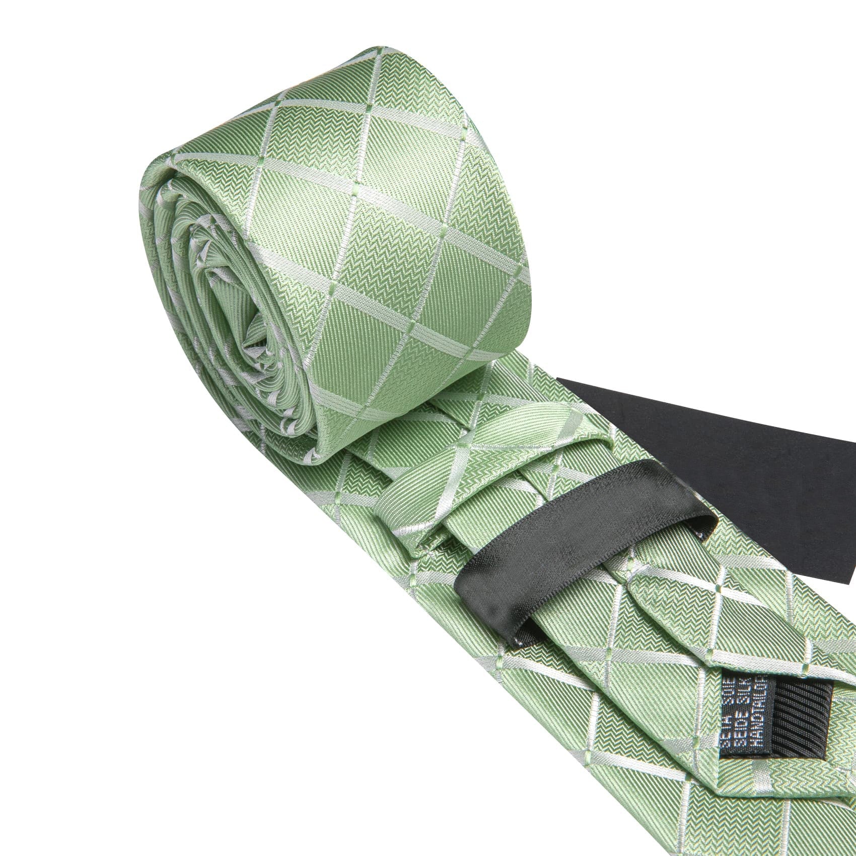 GentCrest Green Plaid Tie Hanky Cufflinks Set - Image 3