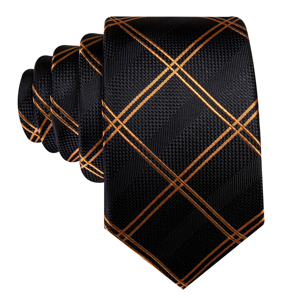 GentCrest Black Striped Tie Hanky Cufflinks Set - Image 4