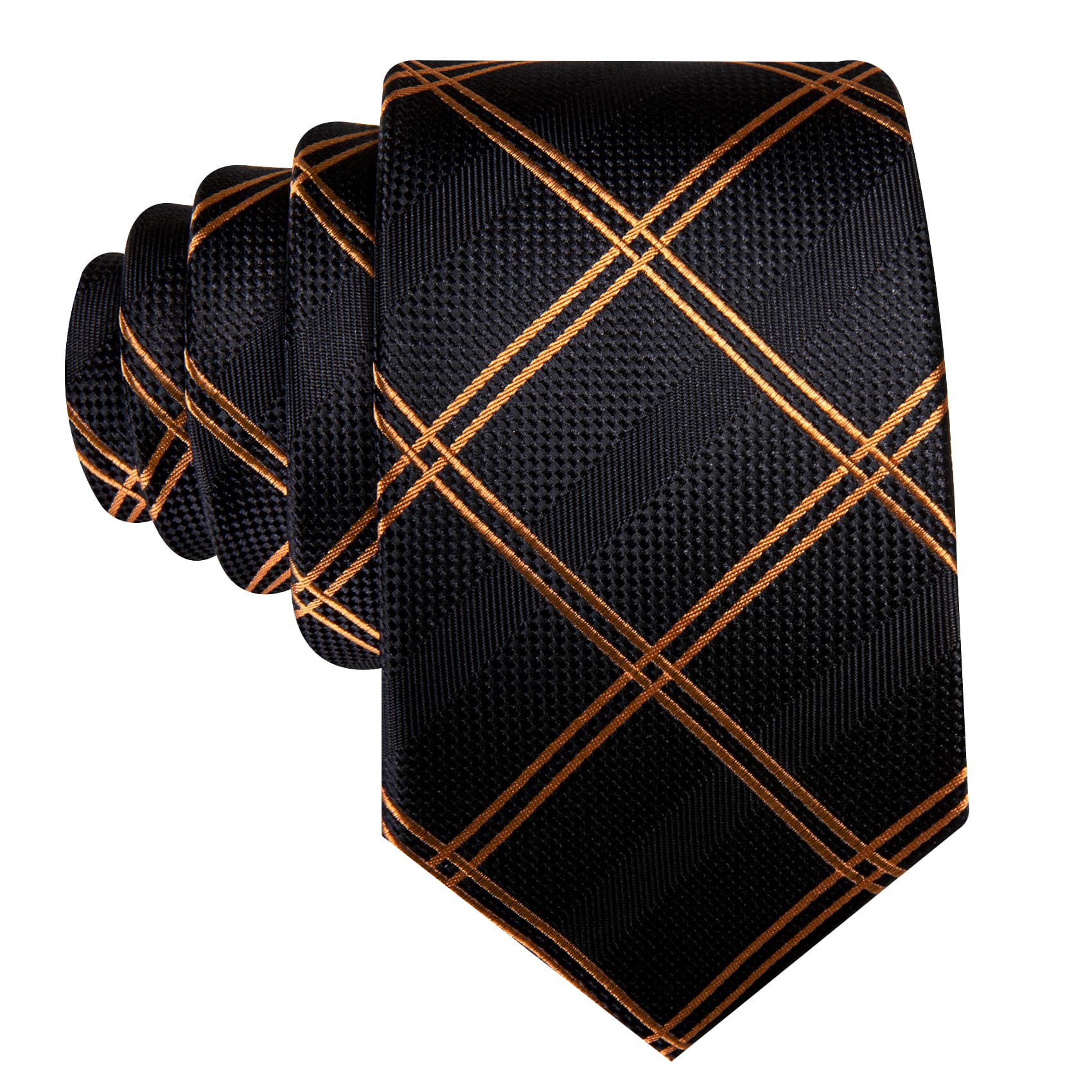GentCrest Black Striped Tie Hanky Cufflinks Set - Image 4