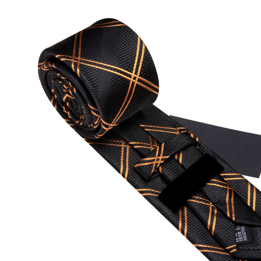 GentCrest Black Striped Tie Hanky Cufflinks Set - Image 5