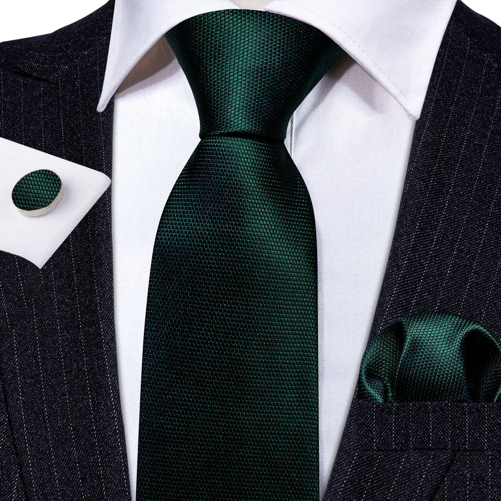 GentCrest Red Solid Tie Hanky Cufflinks Set - Image 3