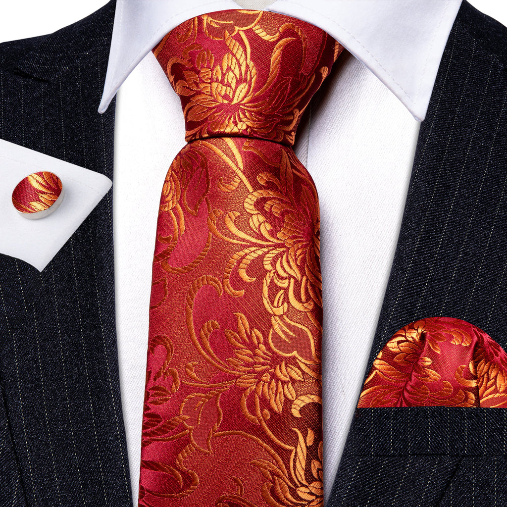 GentCrest Red Paisley Tie Sets - Image 2