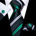 GentCrest Green Striped Tie Sets - Image 1