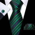 GentCrest Black Striped Tie Sets - Image 1