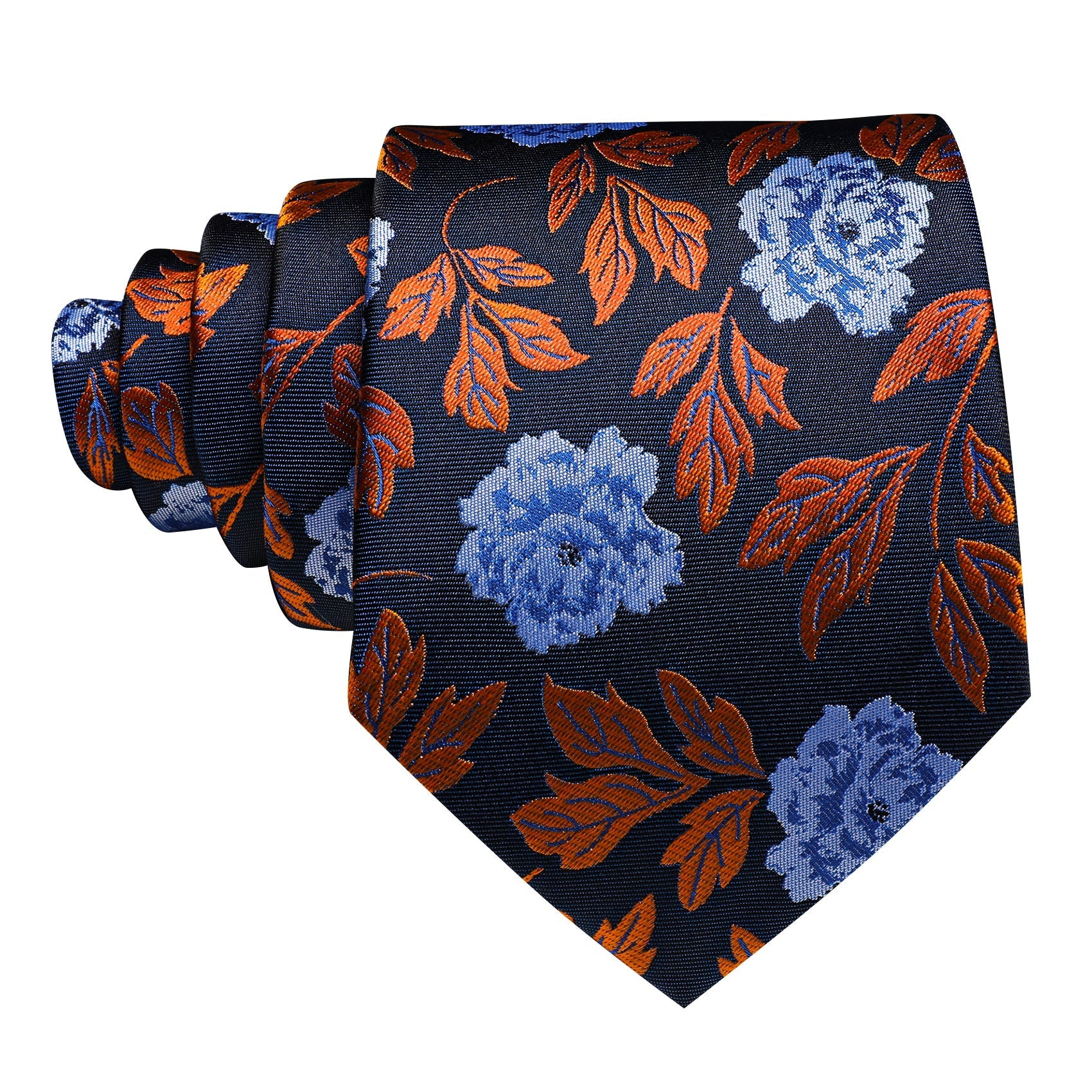 Golden Leaves Silk Tie Set - GentCrest - View 4