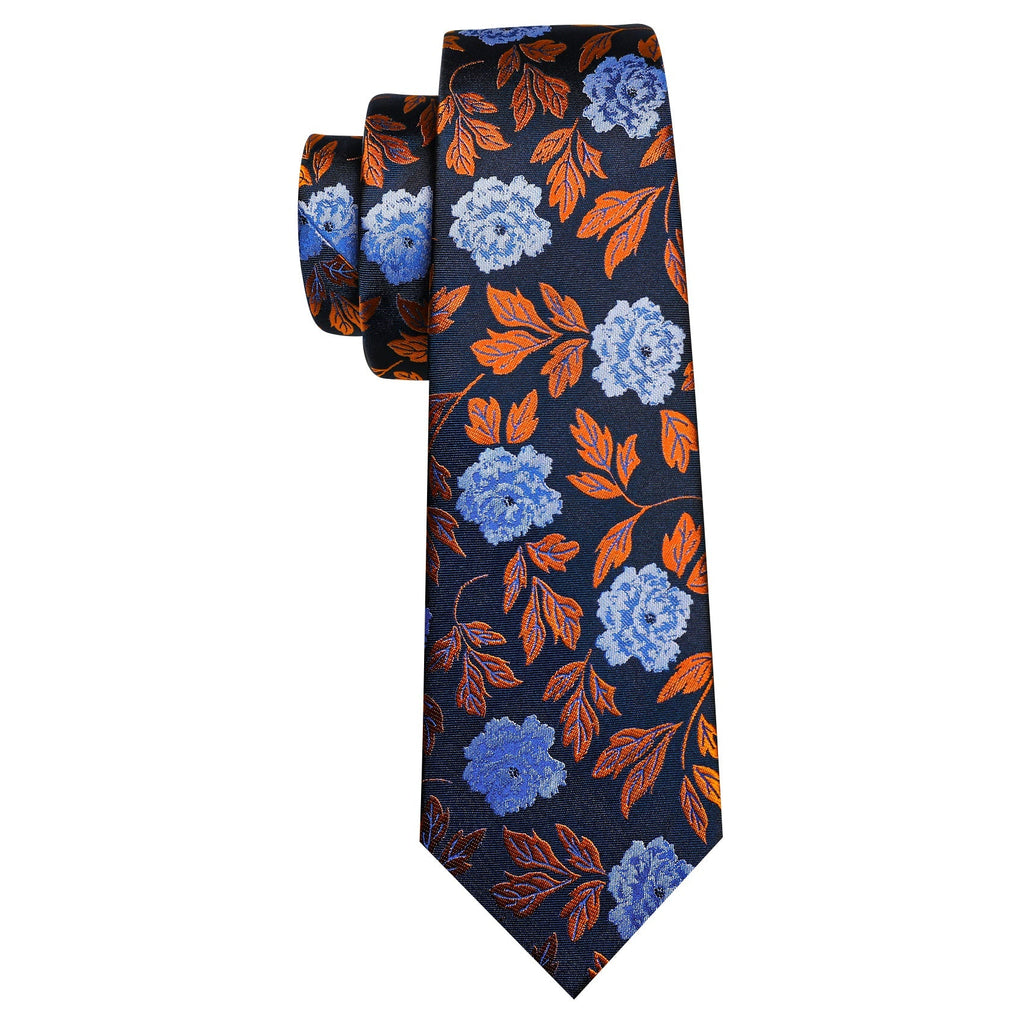 Golden Leaves Silk Tie Set - GentCrest - View 3