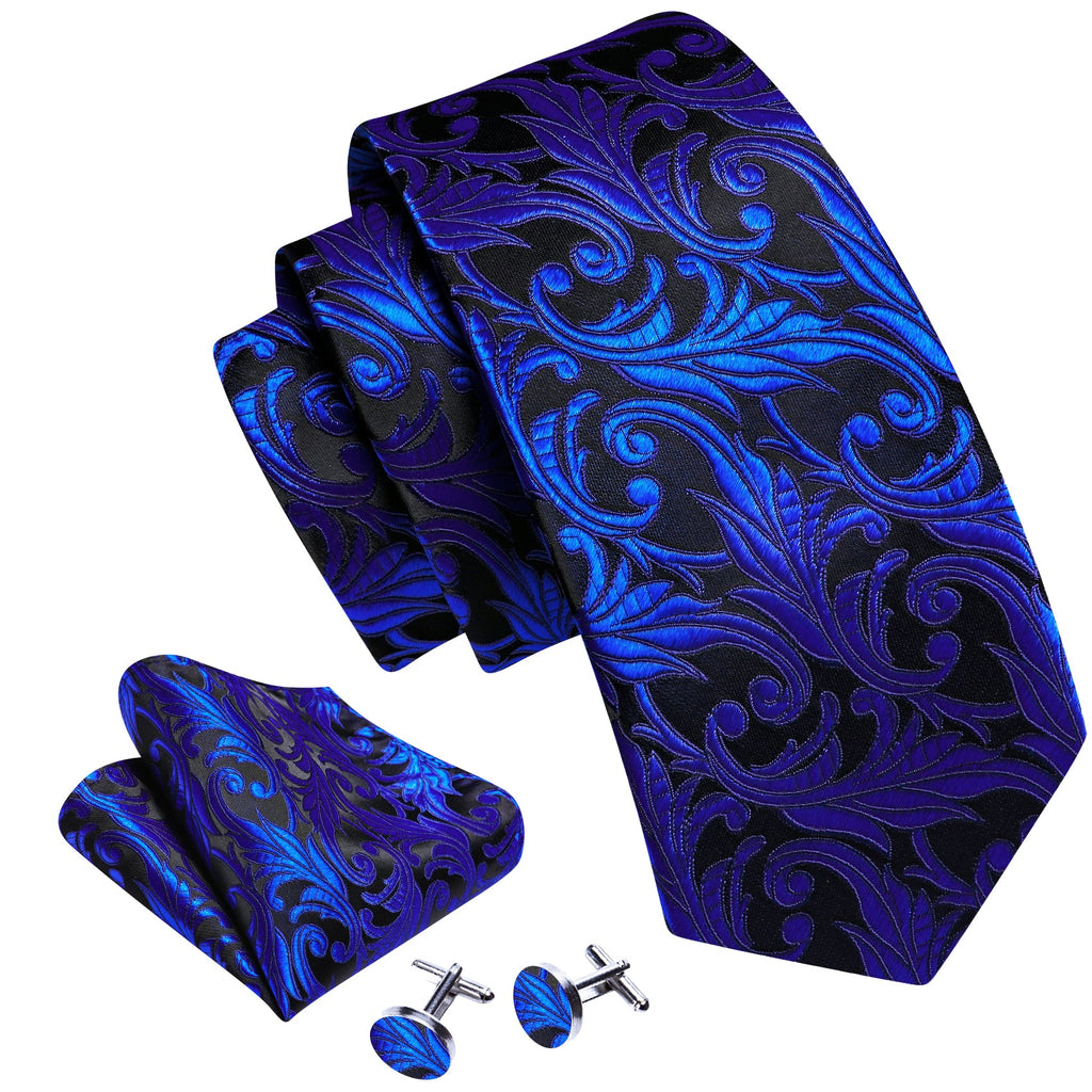 GentCrest Blue Paisley Tie Hanky Cufflinks Set - Image 2