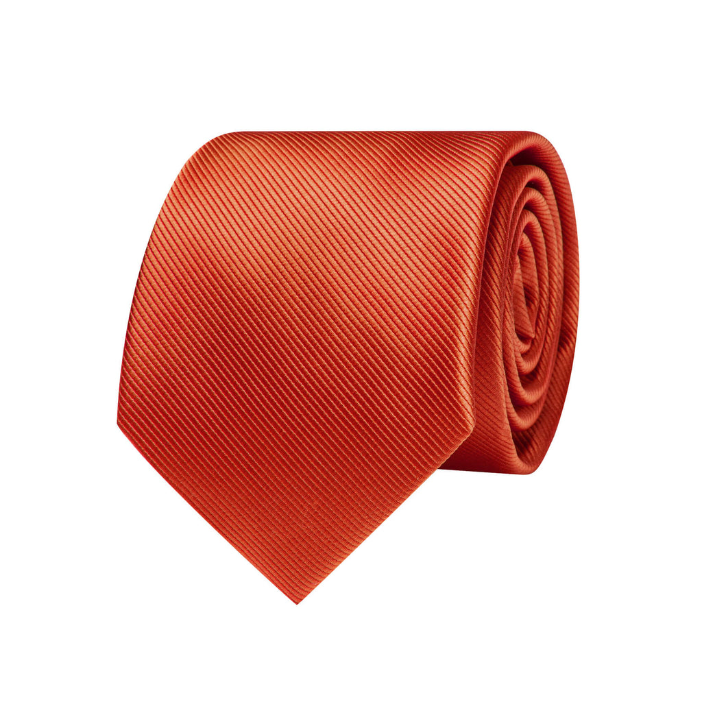 GentCrest Orange Solid Tie Hanky Cufflinks Set - Image 1