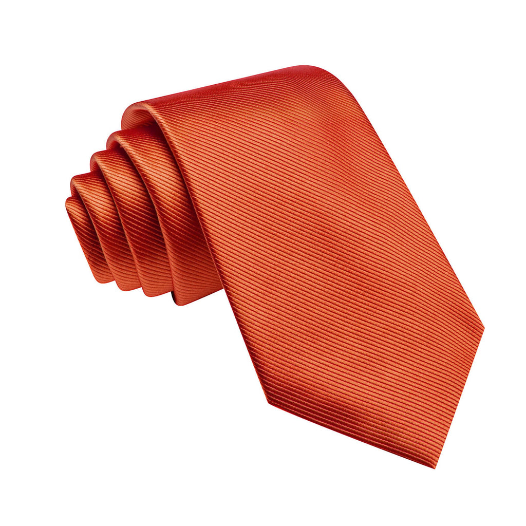 GentCrest Orange Solid Tie Hanky Cufflinks Set - Image 3