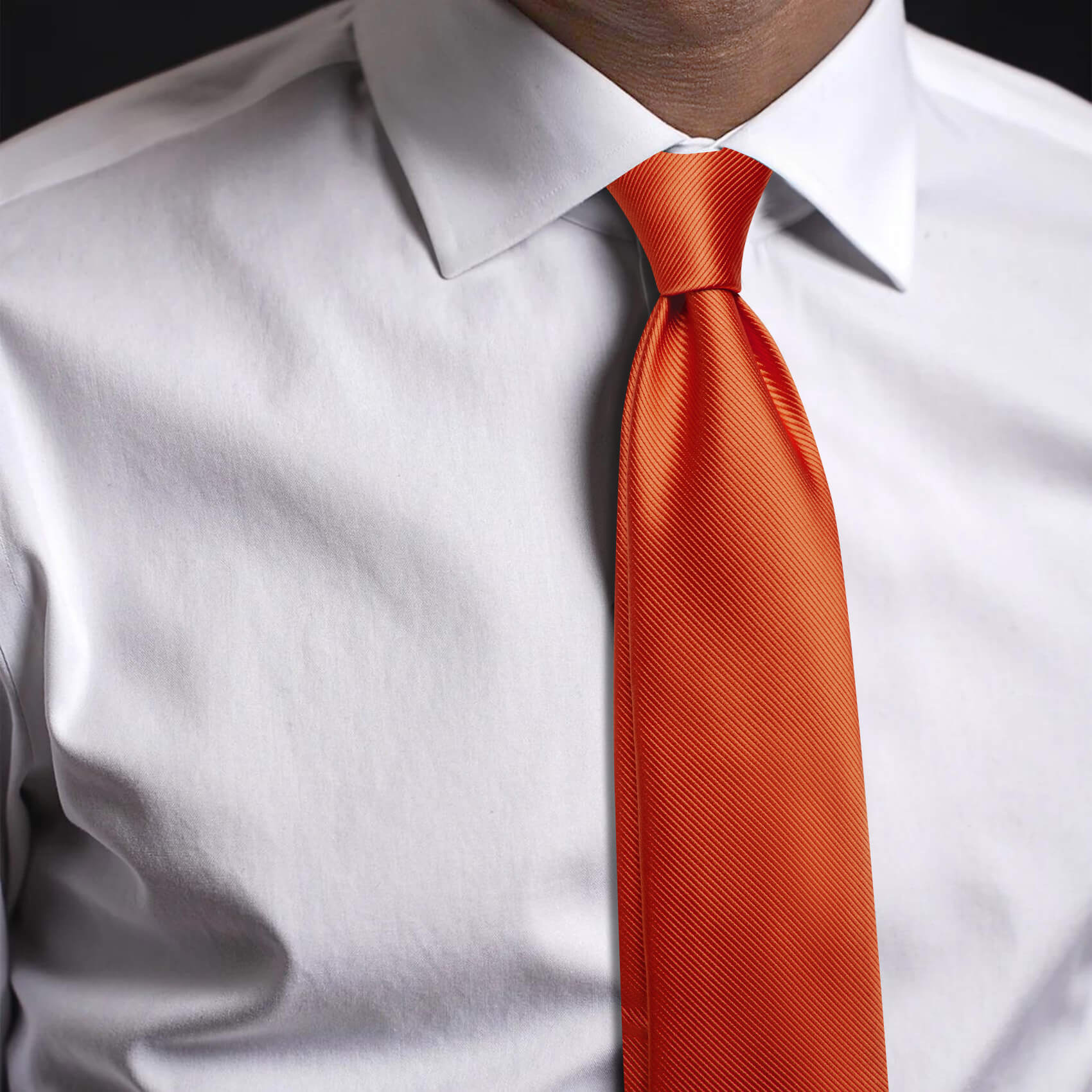 GentCrest Orange Solid Tie Hanky Cufflinks Set - Image 6