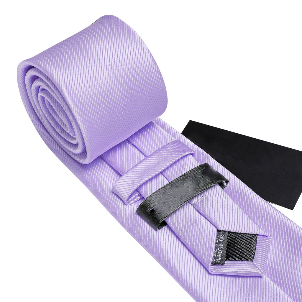 GentCrest Purple Solid Tie Hanky Cufflinks Set - Image 5