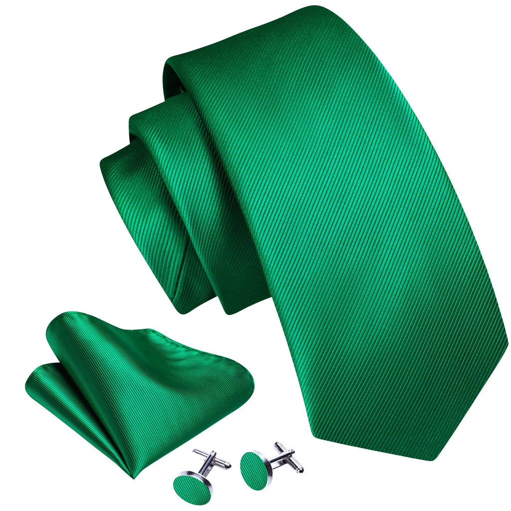 GentCrest Red Solid Tie Hanky Cufflinks Set - Image 2