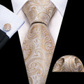 Seashell Paisley Silk Tie Set - GentCrest