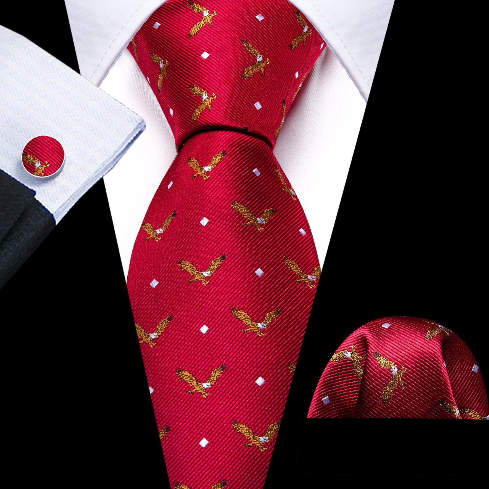 Eagle Crest Silk Tie Set - GentCrest