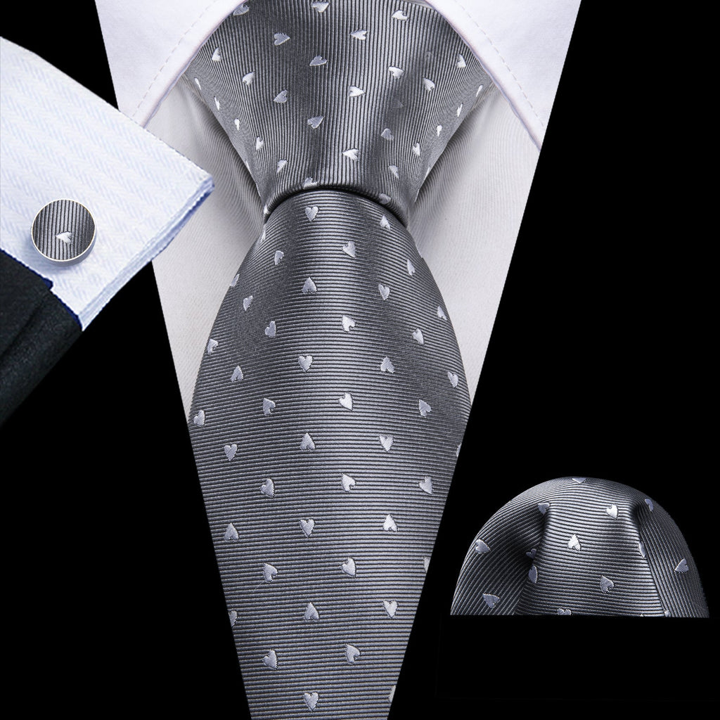 GentCrest Grey Novelty Tie Hanky Cufflinks Set - Image 1