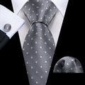 GentCrest Grey Novelty Tie Hanky Cufflinks Set - Image 1