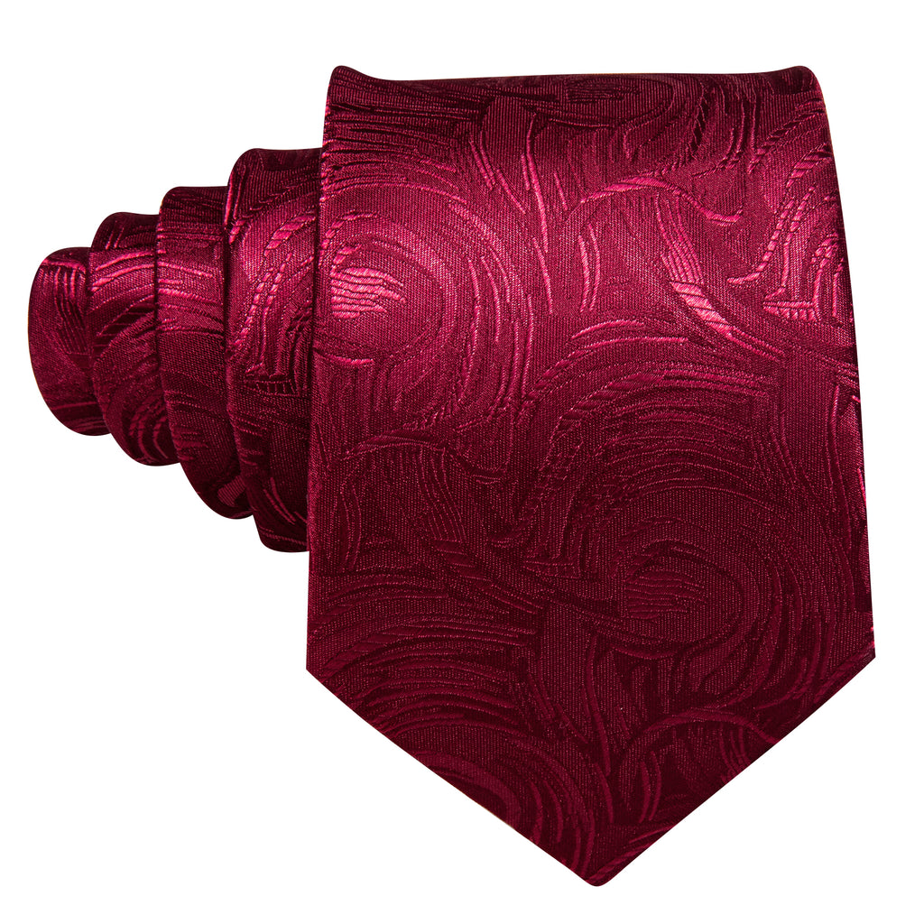 Fire Brick Paisley Silk Tie Set - GentCrest - View 5