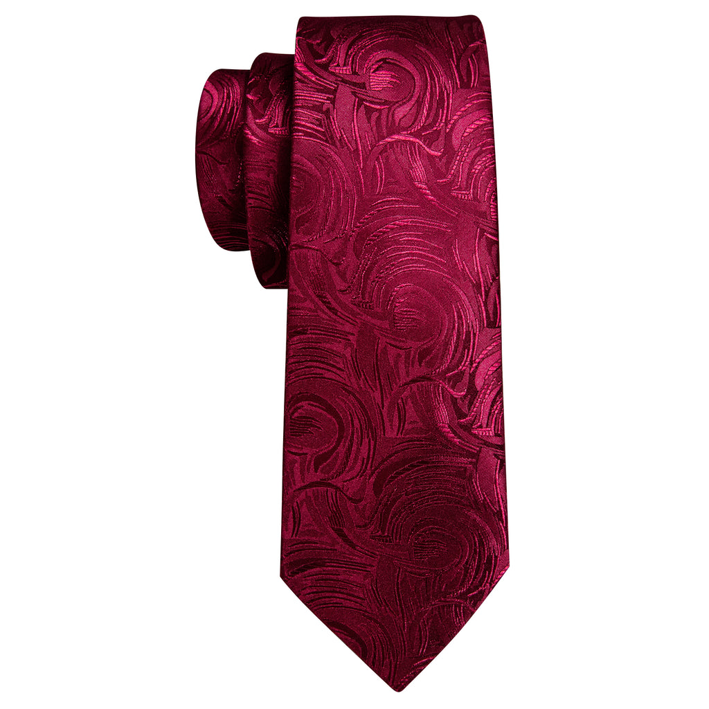 Fire Brick Paisley Silk Tie Set - GentCrest - View 6