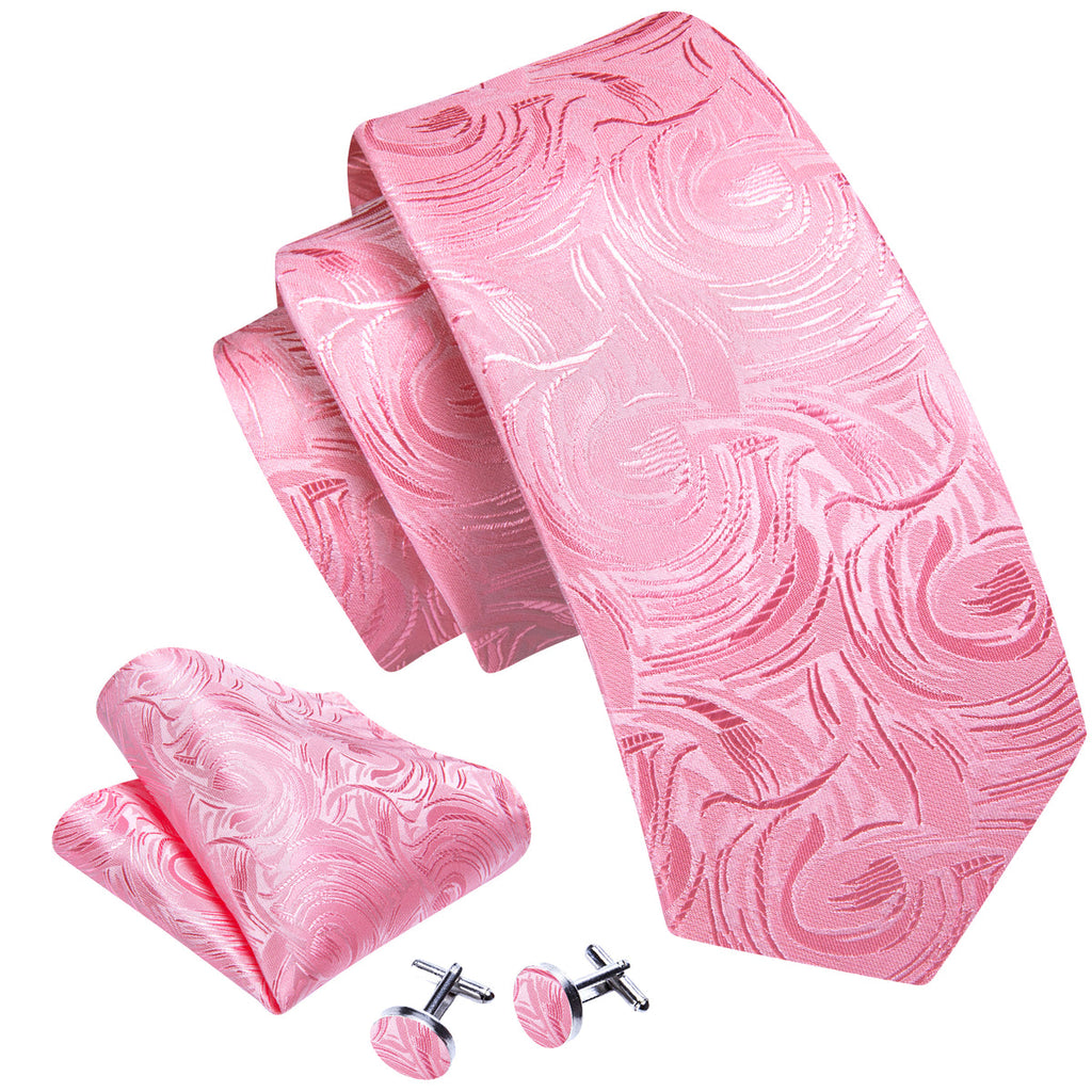 Pink Paisley Silk Tie Set - GentCrest - View 2